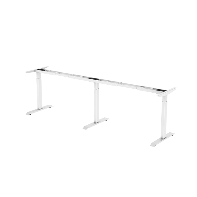 3 Legs l shaped electric standing desk frame TT180°